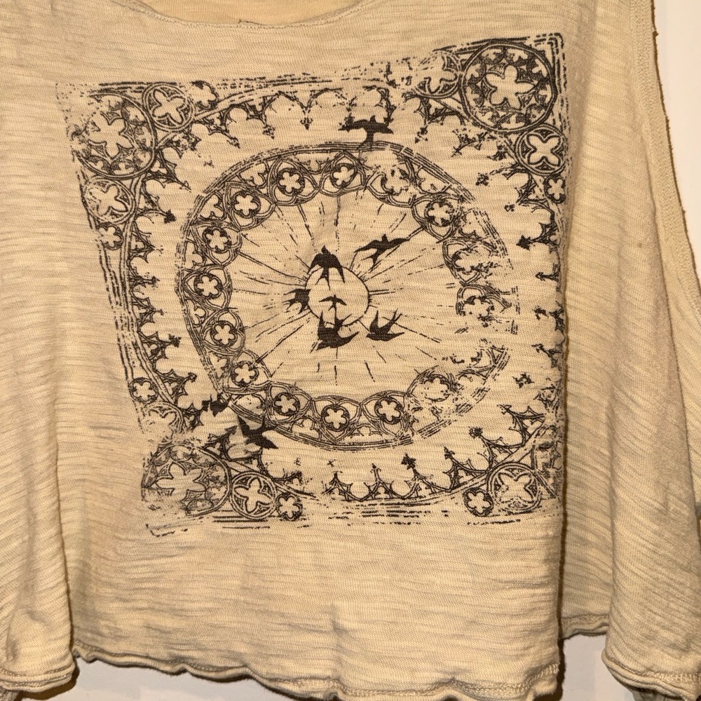 Free People We The Free Graphic Side-Tie Crop Tank - Size L - Picture 3 of 6